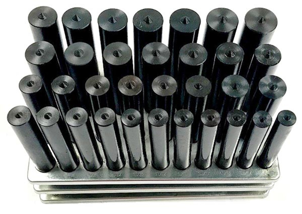 Precise 33 Piece Transfer Punch Set, 1/21" by 64ths 86000411 Penn