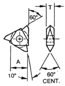Terra Carbide 60º V-Thread Triangle On Edge TPMC Style Indexable ...
