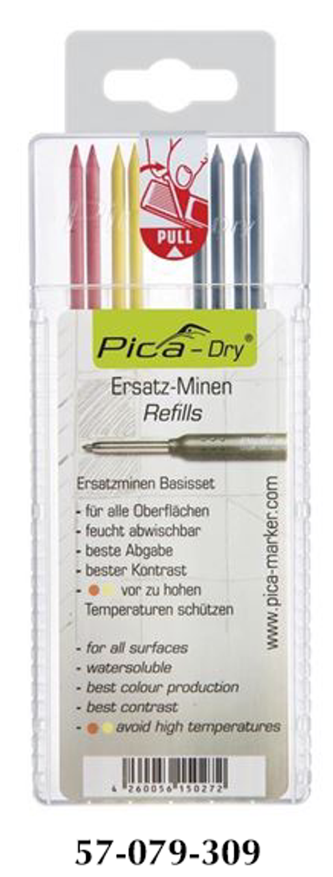 Pica DRY® Water-Soluable Refill Leads, Assorted Colors - 4020/SB -  57-079-309