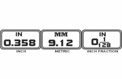 iGaging iP54 Digital Caliper with Fastener Size Reading Feature, 6