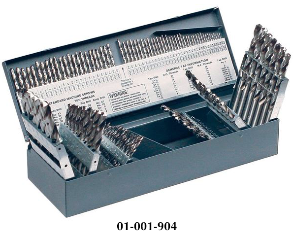 Rushmore USA 115 Piece 3 In 1 Combination Jobbers Length Twist Drill