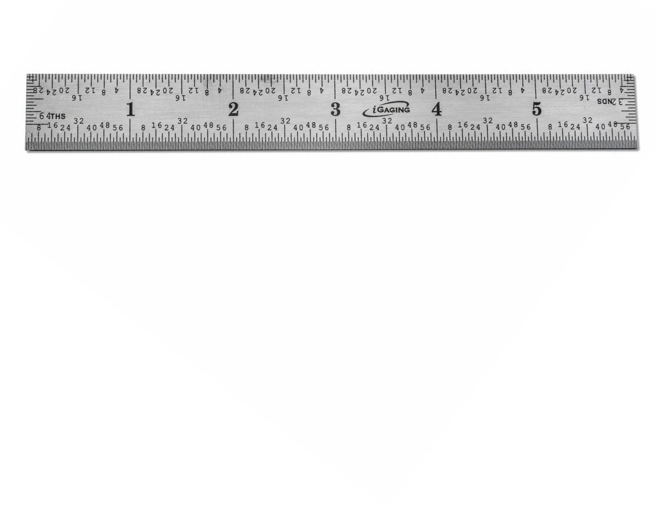 10-Pack IGaging 12-Inch Machinist 4R Rulers - Stainless Steel With 1/8, 1/16, 1/32, 1/64 Scales