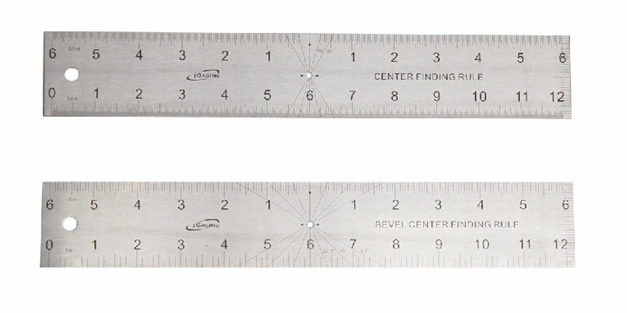 iGaging - Center Rule/Bevel Gauge - 12