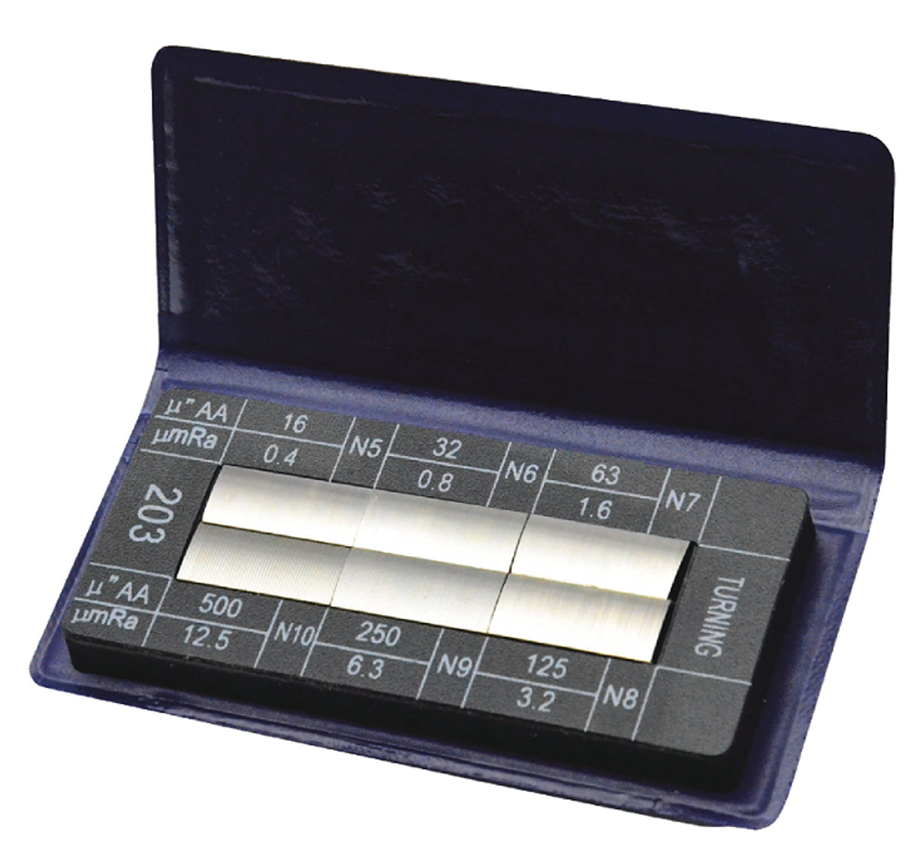 Precise Surface Finish Comparator, Specimens 16, 32, 63, 125, 250, 500