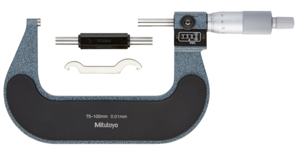 Mitutoyo Digit Outside Micrometer, 75-100mm - 193-114| Penn Tool