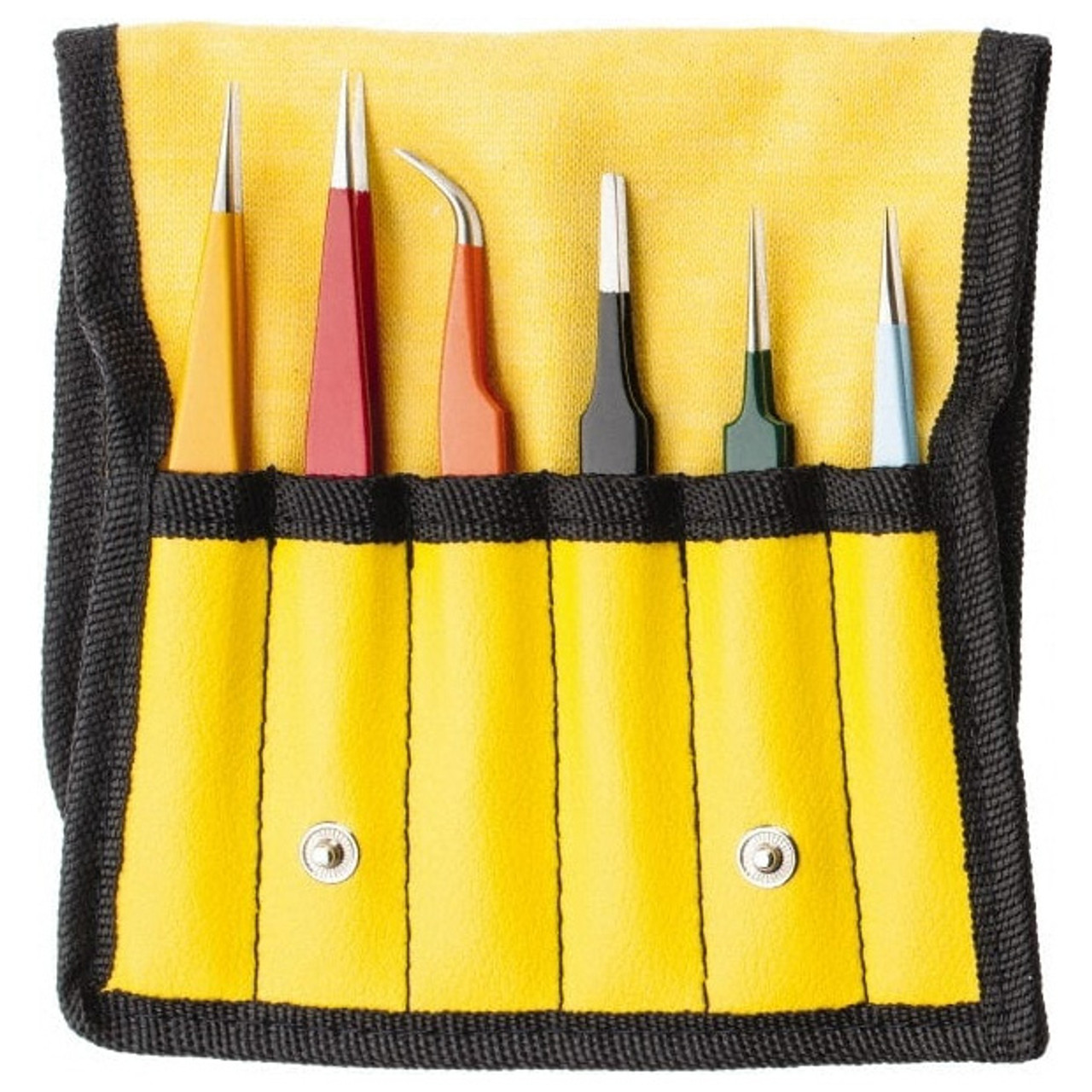 All-Purpose Tweezer Set, 5 Tweezers in A Vinyl Pouch, Pkg of 1 Set