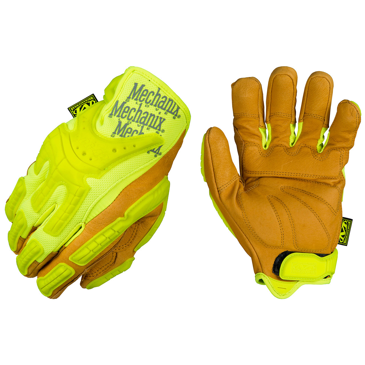 Mechanix Wear Hi-Viz CG Heavy Duty Leather Impact Gloves, X