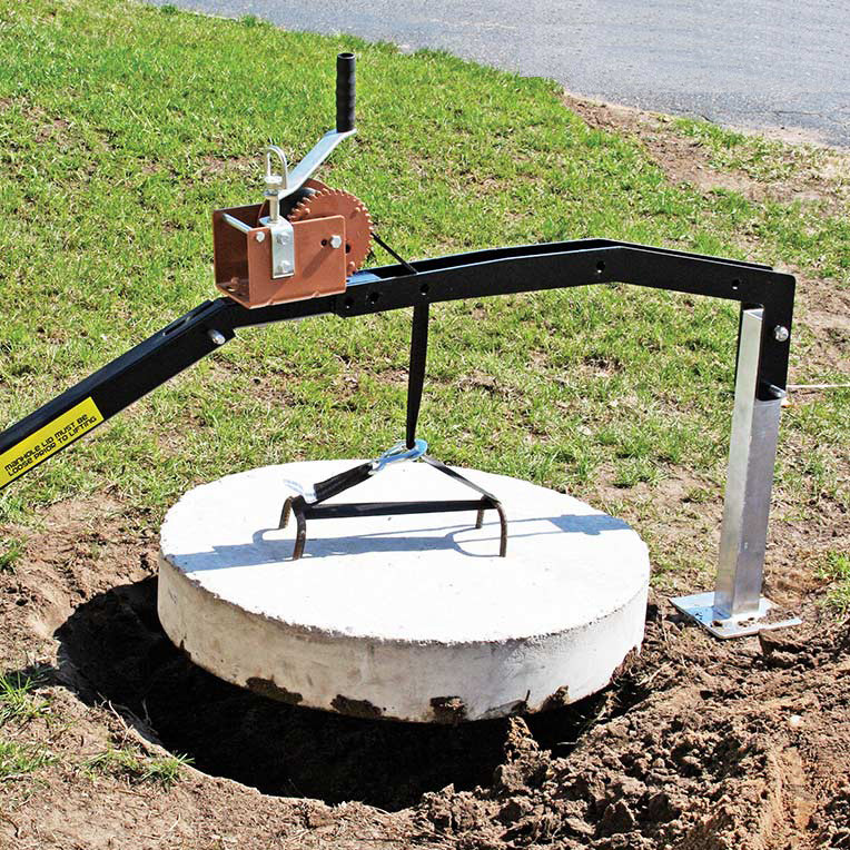 ジェジュン / MANHOLE MAKING DVD Septic Lid Lift Adaptor with Manual Winch, for Magnetic Manhole