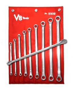 V8 Tools 9 Piece Zero° Metric Offset Wrench Set VT8509 Penn Tool Co