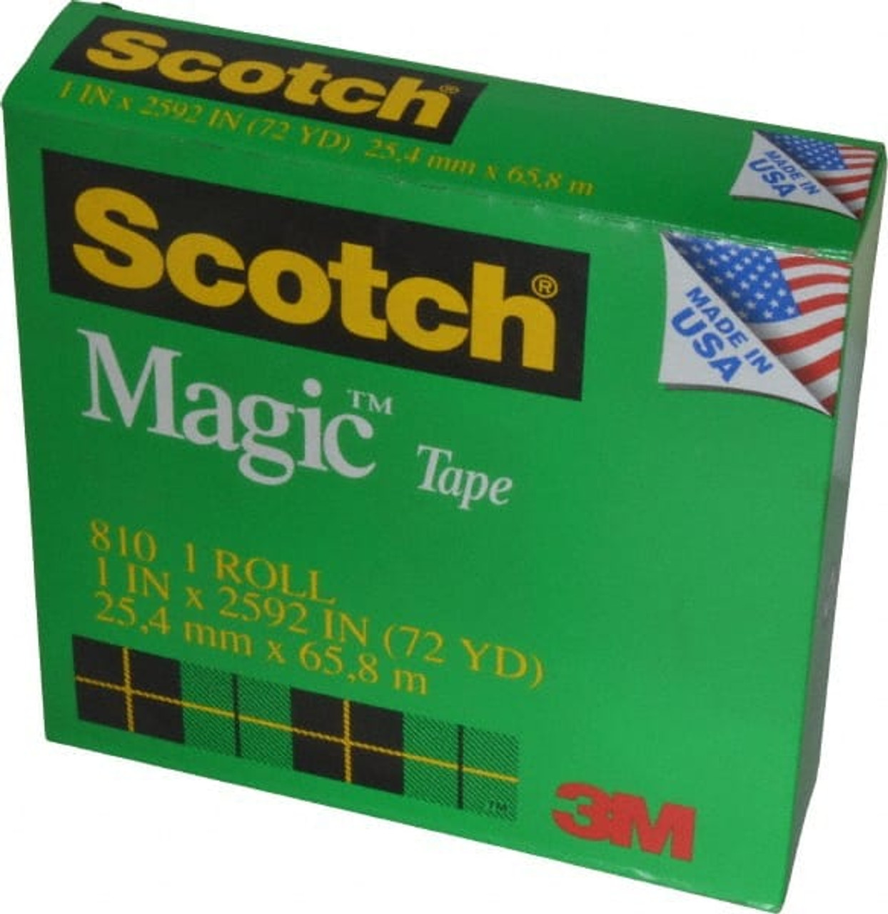 Scotch Magic Tape 3M 810 1/2 in x 2592 in 72 yds - Lot of 4 Rolls