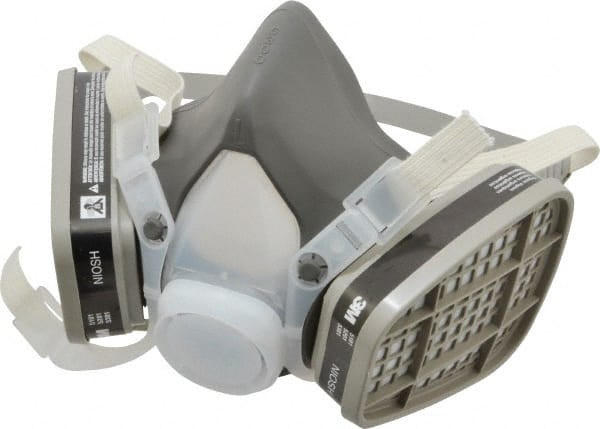 3M Size L, Thermoplastic Elastomer, Half Mask Facepiece Respirator 
