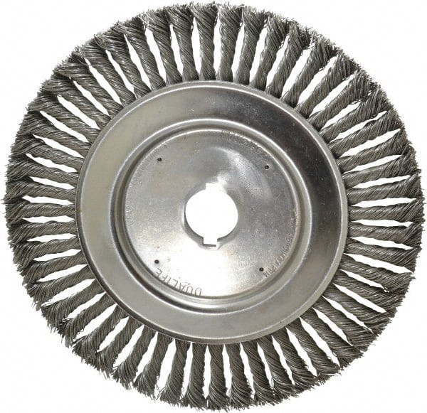 Weiler Abrasives 10" OD, 11/4" Arbor Hole, Knotted Steel Wheel Brush 1