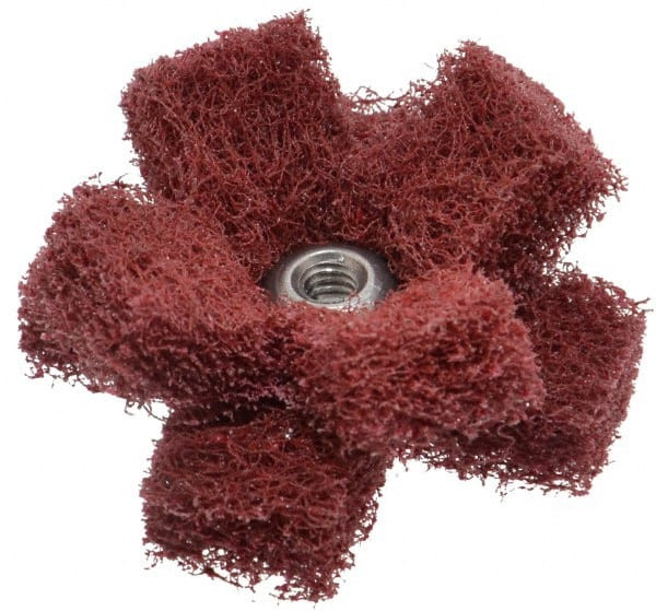 Standard Abrasives 11/2 x 1/2" Very Fine 2 Ply Cross Buff 832 Threaded Hole, 20,000 Max RPM
