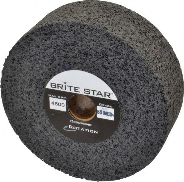 Brite Star 6" Diam, 2" Face Width, 1" Center Hole, Medium Grade