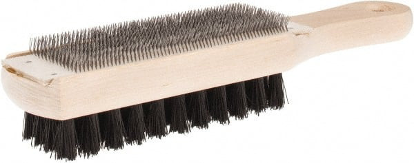 Lutz 91/4" Long Abrasive File Card with Brush Combination File Card & Brush, with Wood Handle