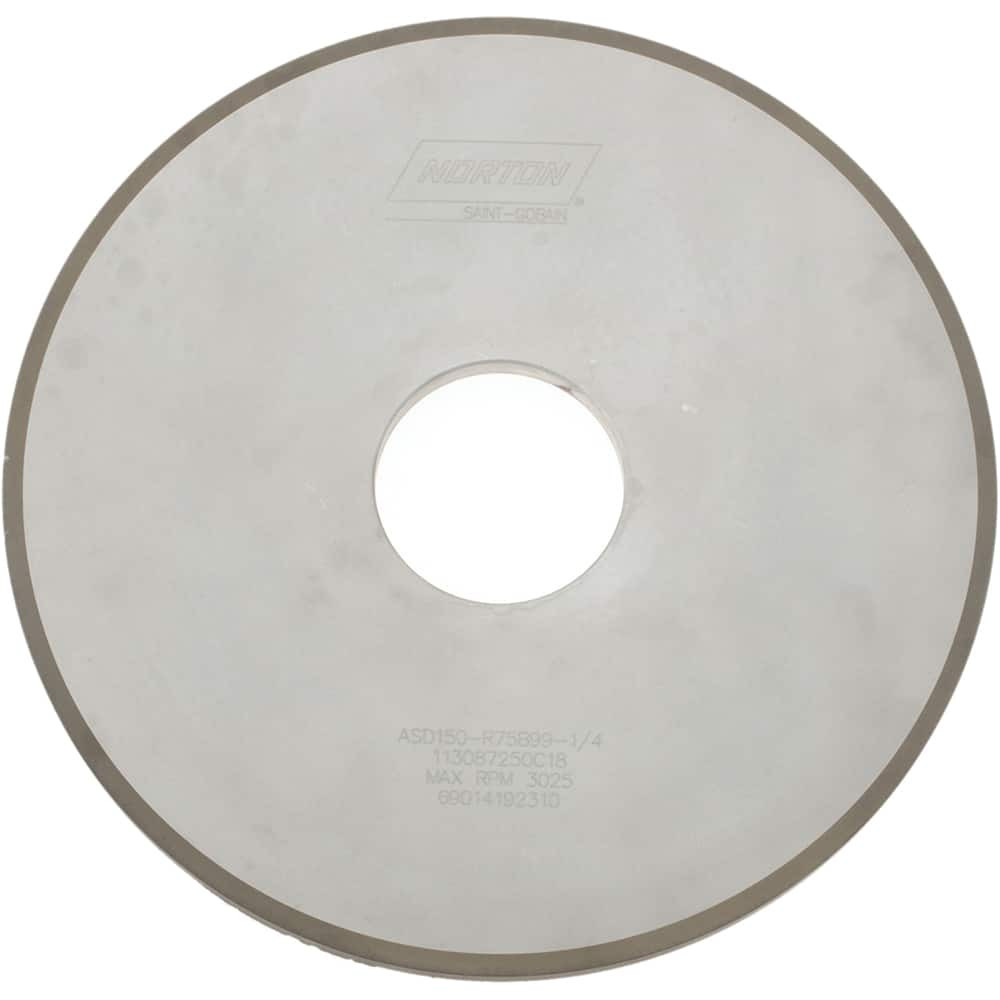 Norton 12" Diam x 3" Hole x 1/2" Thick, 150 Grit Surface Grinding Wheel Diamond, Type 1A1, Very