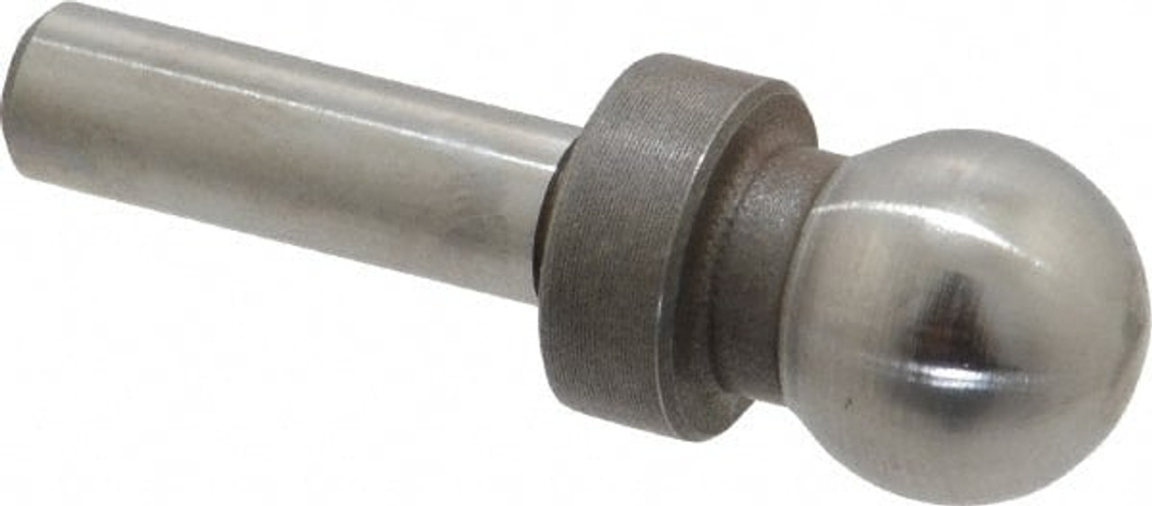 Jergens 1/2" Ball Diam, 1/4" Shank Diam, Steel Inspection Tooling Ball