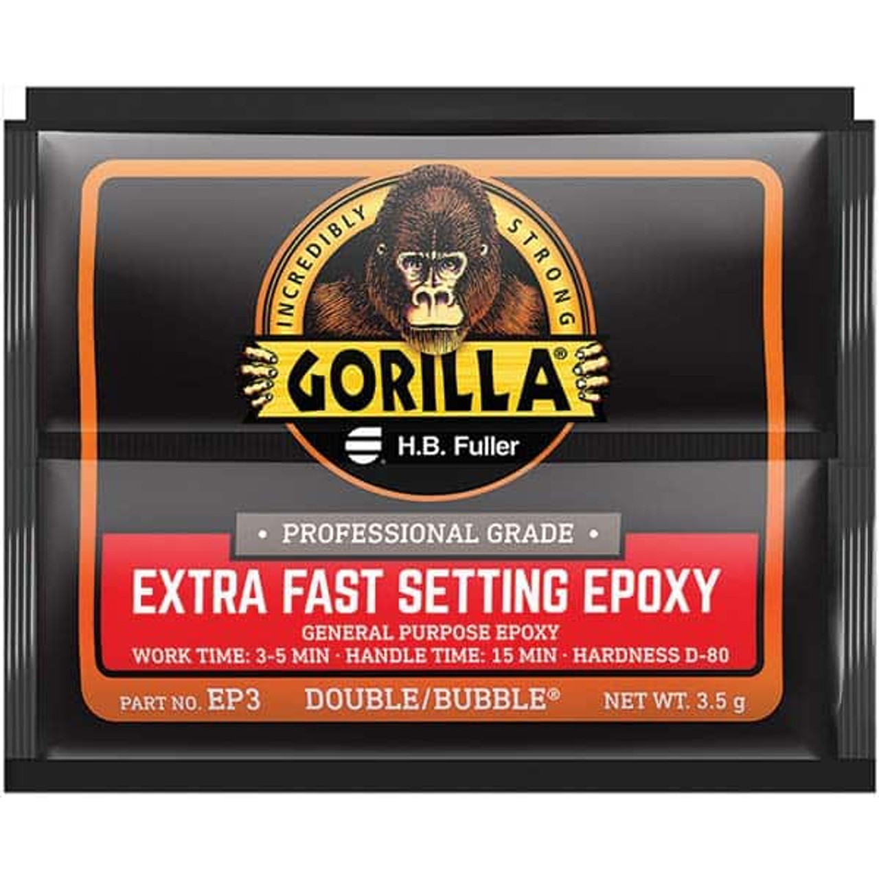 Gorilla Pro 3.5 g Foil Pack Extra Fast Setting Epoxy 3 to 5 min Working  Time EP3-100 - 13787049