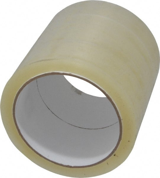 Intertape 4" x 72 Yd Clear Rubber Adhesive Packaging Tape Polypropylene Film Backing, 1.6 mil