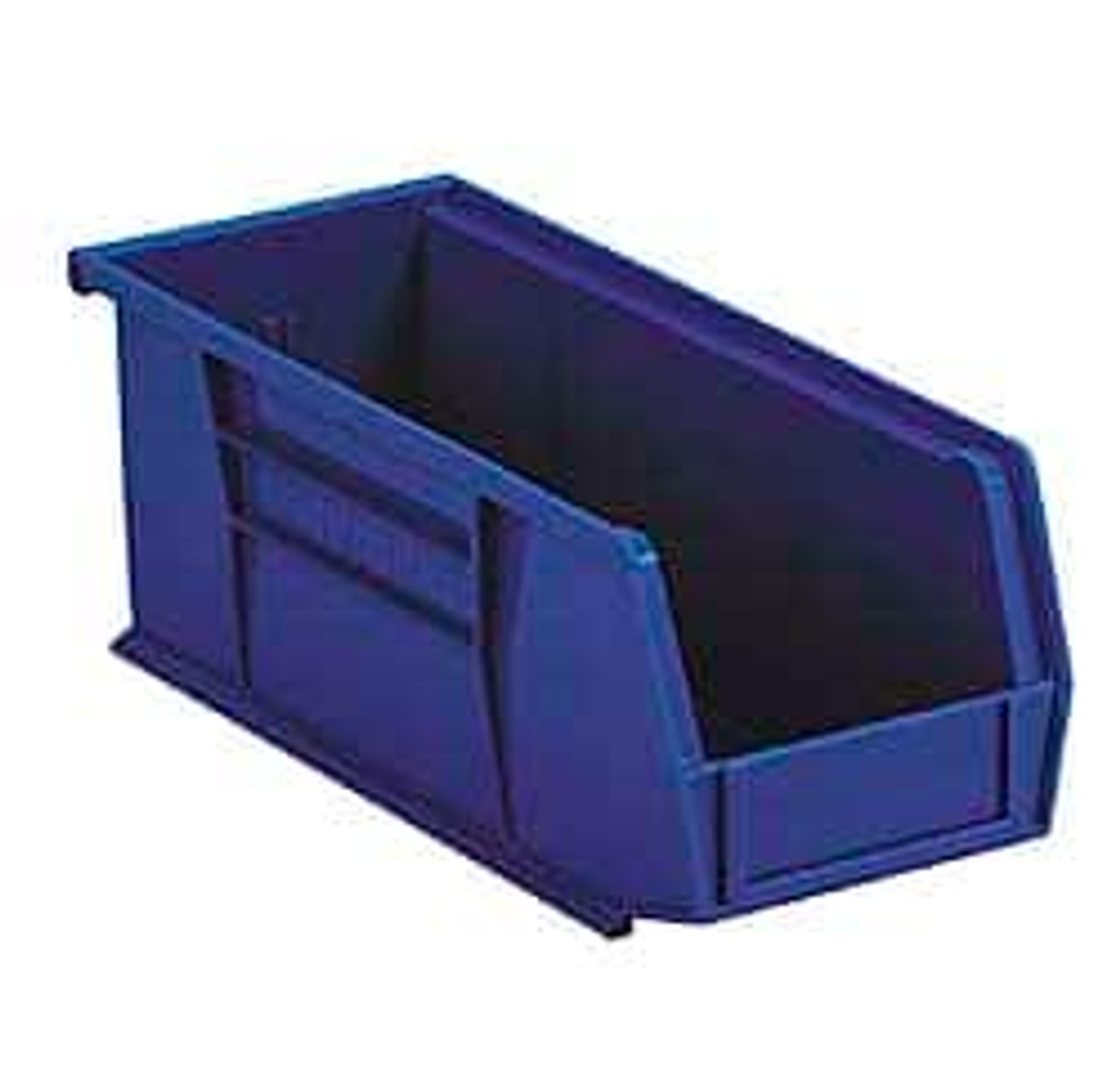 Stackable Plastic Bins, Blue, 7 3/8 x 4 1/8 x 3