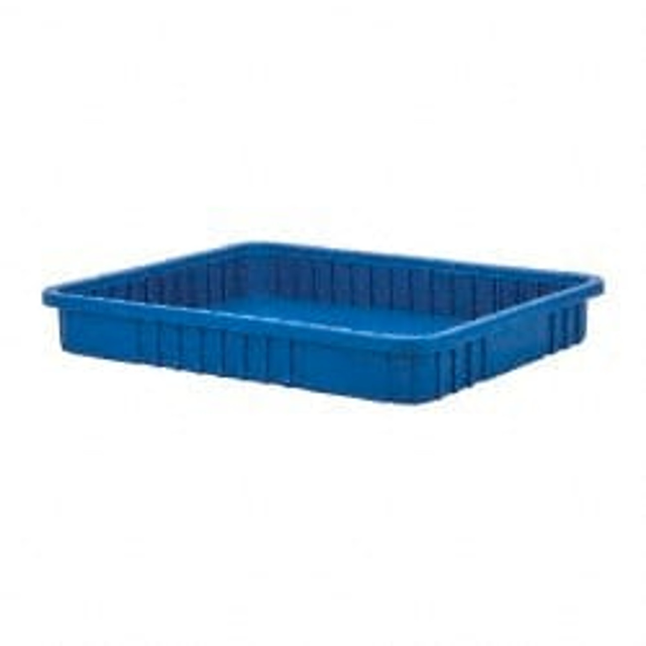 Quantum Storage Systems 100 lb Load Capacity Blue Polypropylene Dividable Container Stacking, 22-1/2 L x 17-1/2 W x 6 H DG93060BL - 86549896