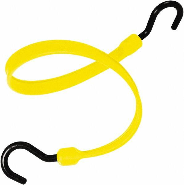 The Better Bungee Heavy Duty Bungee Strap with Overmolded Nylon Hook End 18" OAL, Yellow