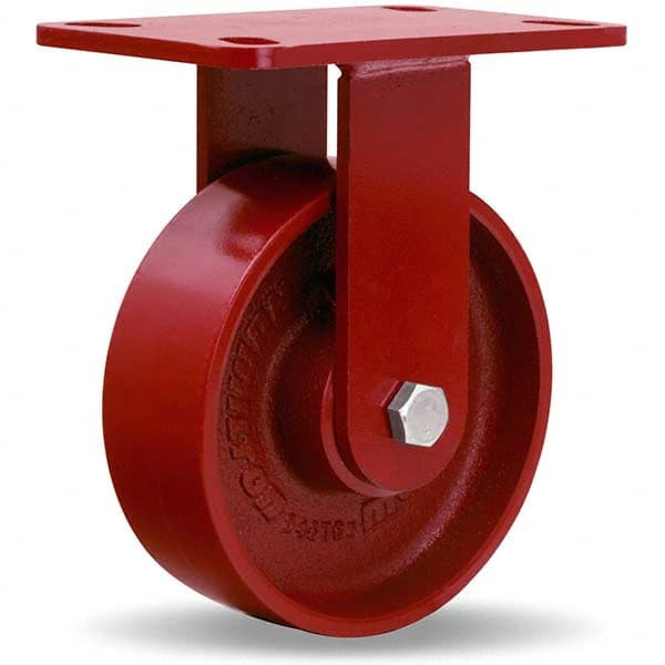 Hamilton Caster 6" Diam x 2" Wide x 73/4" OAH Top Plate Mount Rigid