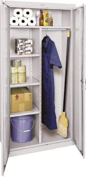 Sandusky Lee 5 Shelf Combination Storage Cabinet Steel, 36