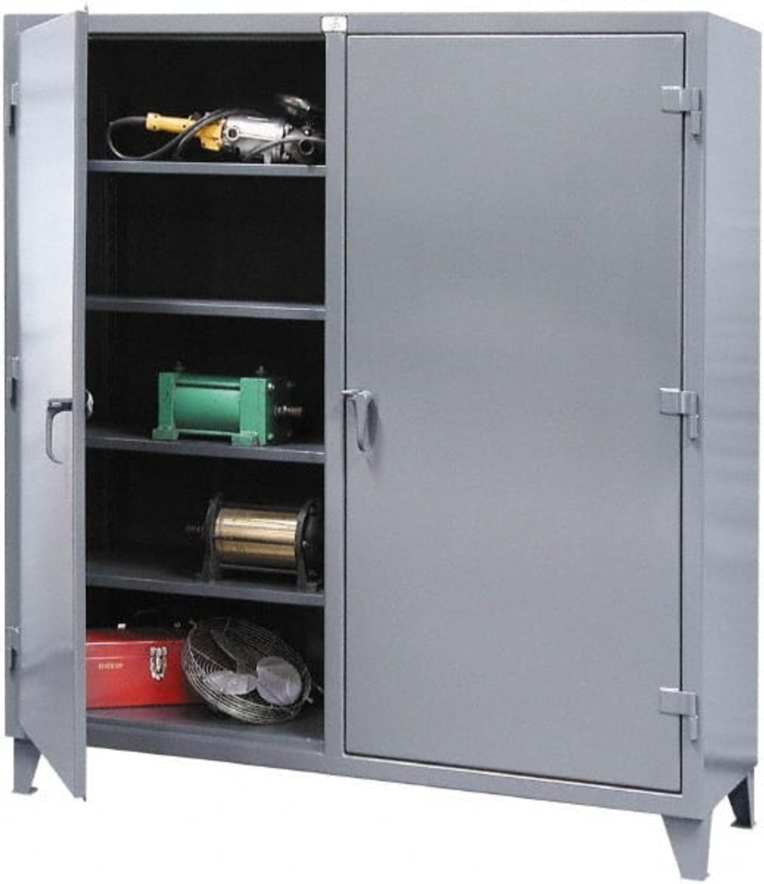 Strong Hold - 66-244-6/5DB - Heavy Duty Storage Cabinet, Dark Gray, 78 in H x 72 in W x 24 in D, Assembled