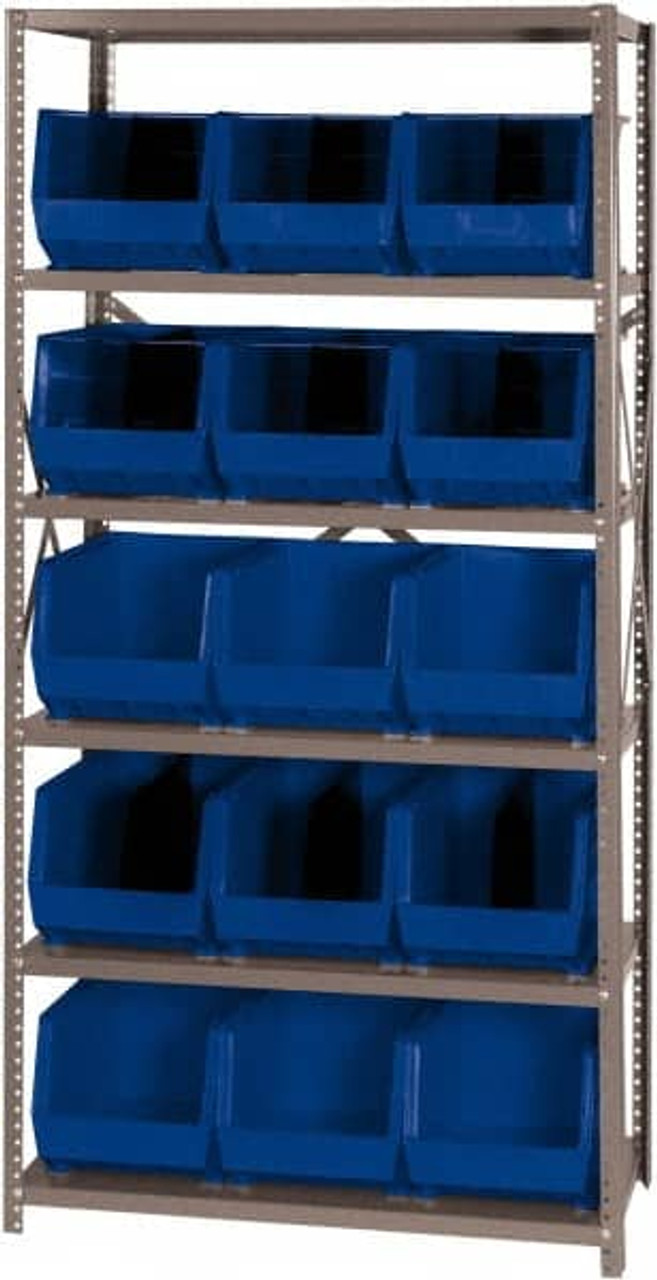 Quantum Storage Systems 18 Deep x 42 Wide x 75 High, Steel Open Hopper  Storage Unit