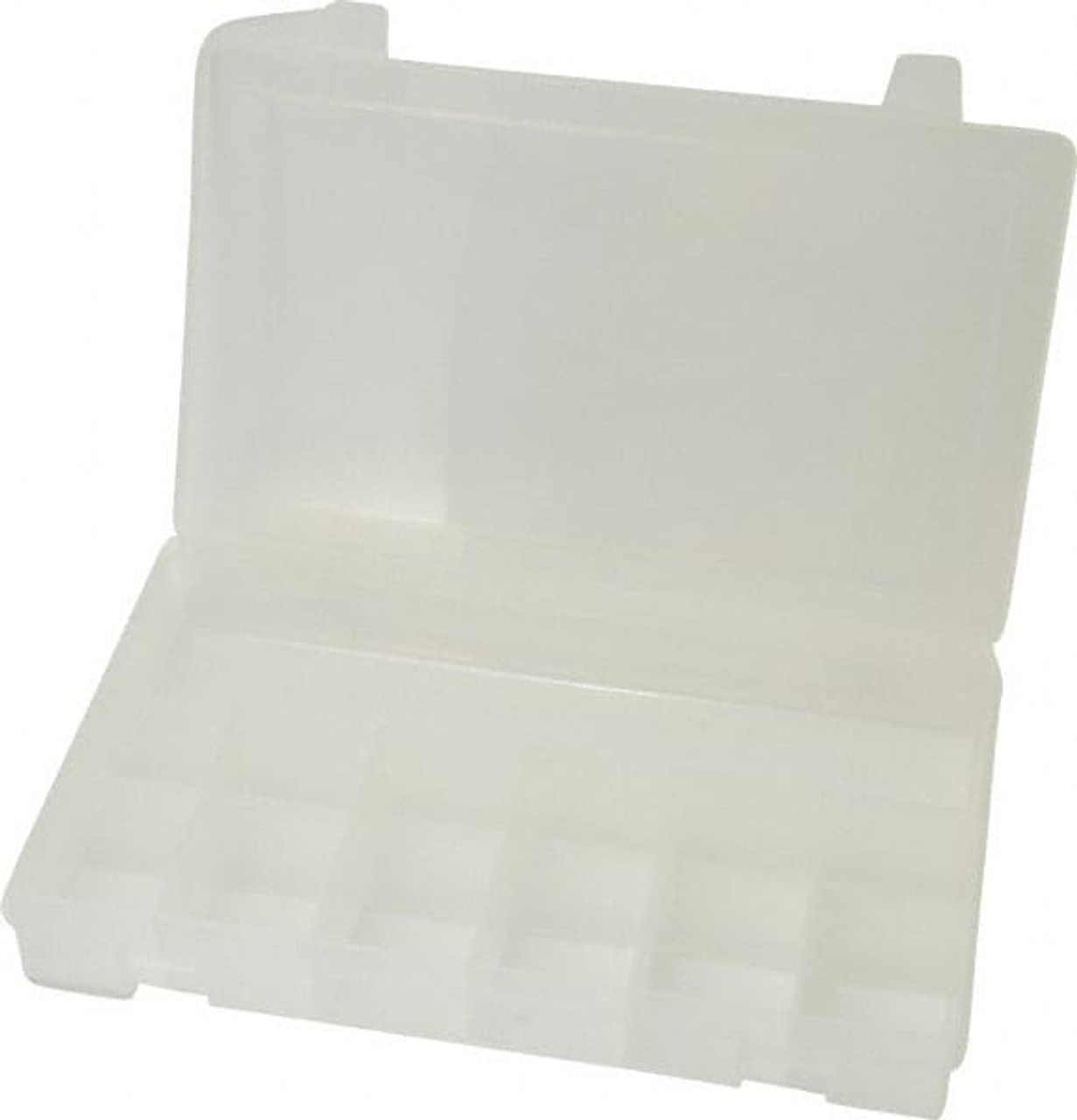 Durham 13 Compartment Clear Small Parts Compartment Box - 10-13/16 Wide x 1-3/4 High x 6-3/4 Deep, Polypropylene Frame, 1-9/16 Bin Height