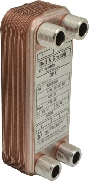 Bell & Gossett Inch, Brazed Plate Heat Exchanger Max psi, °F Max," Wide