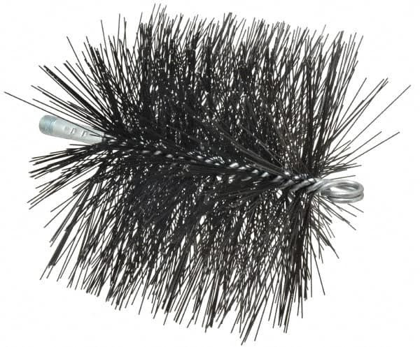 Schaefer Brush 6", Square, Tempered Steel Wire Chimney Brush 1/4" NPSM