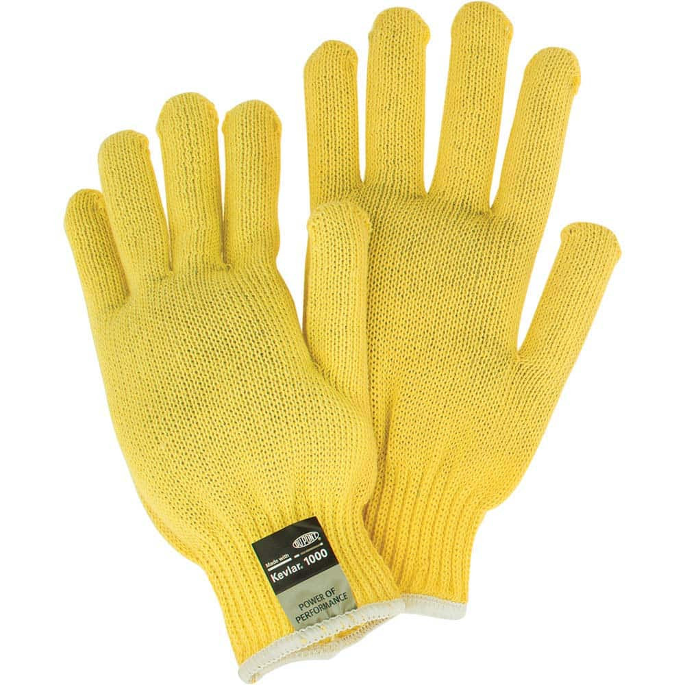 MCR Safety Size L, Kevlar Cut Resistant Gloves Knit Wrist, Yellow