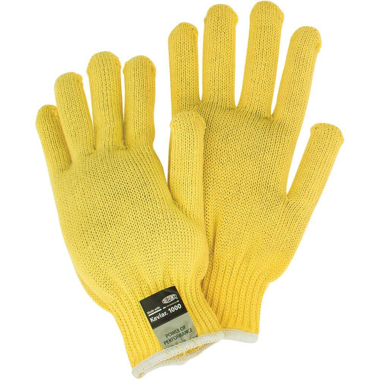 MCR Safety Size L, Kevlar Cut Resistant Gloves Knit Wrist, Yellow, Paired  9370L - 81583130