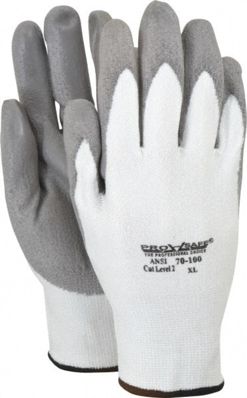 Cut Resistant Gloves PU Coated Level C Grey Black Palm | Beeswift