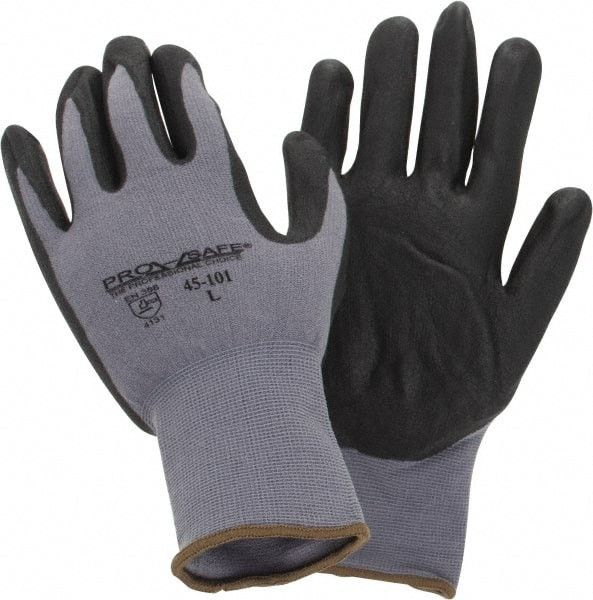 Simon WORK GLOVES Lサイズ グレー PRO-SAFE Size L (9) Nitrile Coated Nylon General Protection Work