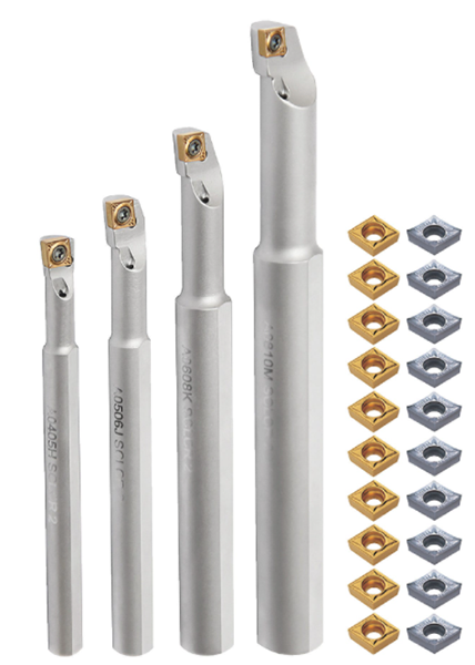 Terra Carbide Boring Bar Sets with 10 Additional AKUMA Inserts and 10