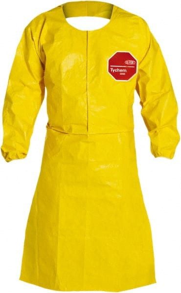 DuPont Pack of (25) Disposable & Chemical Resistant Aprons 28X44 YLW