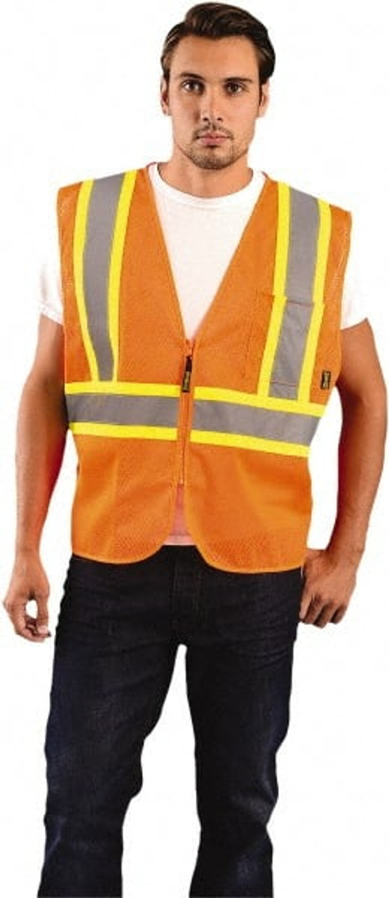 OccuNomix Size 2XL Orange Mesh General Purpose High Visibility Vest 48 to  50