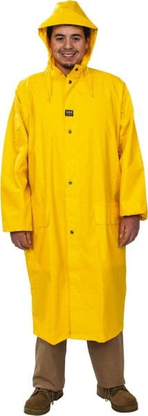 Helly Hansen Size S Yellow Rain Coat 2 Pockets, 34-36