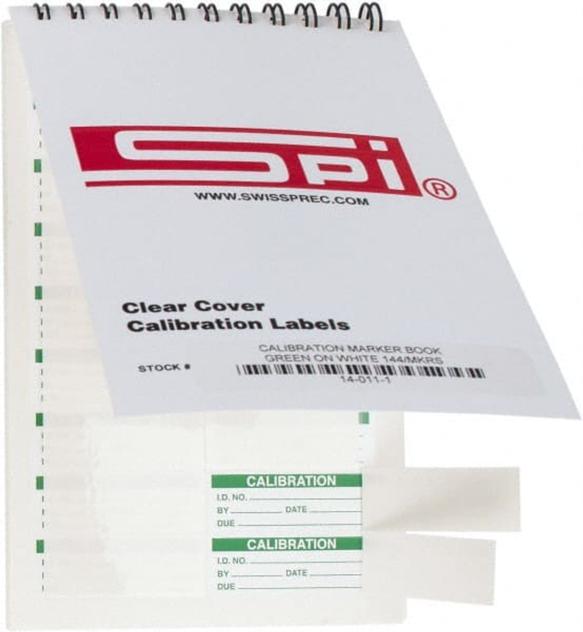 SPI Calibration Label Legend Calibration, English, 13/4 x 5/8", Green