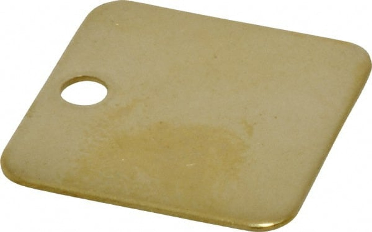 C.H. Hanson 1 inch Diameter, Round, Brass Blank Metal Tag - Blank, 50 Pieces | Part #1078B-50