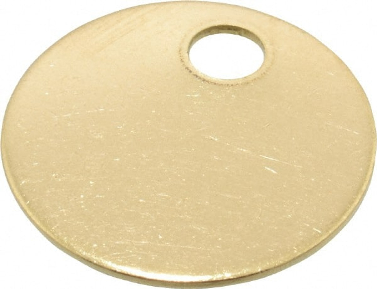 C.H. Hanson - 1-1/2 Inch Diameter, Round, Brass Blank Metal Tag