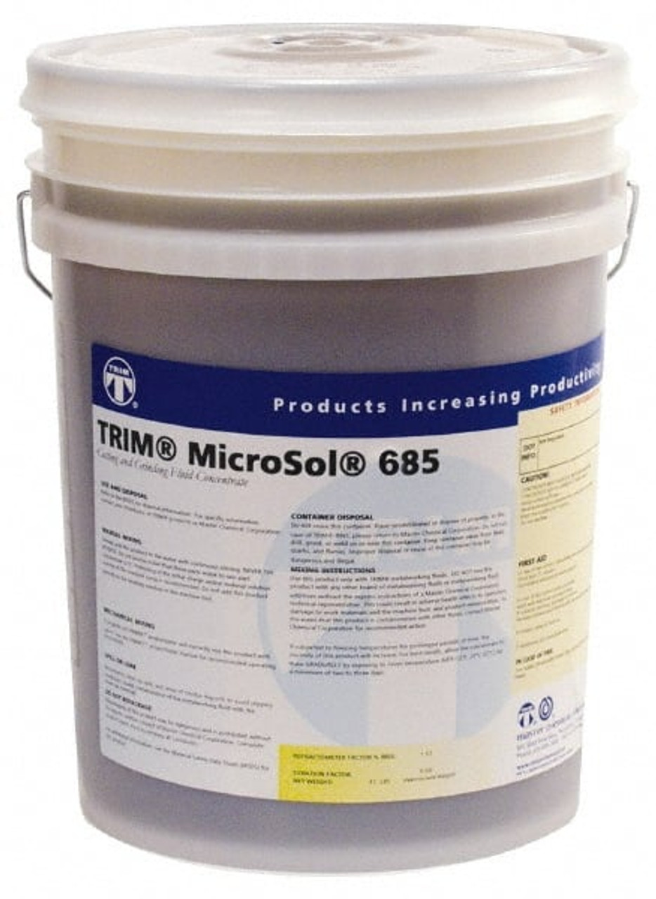 Master Fluid Solutions TRIM MicroSol 685 5 Gal Pail Cutting & Grinding  Fluid Semisynthetic, For Use on Copper, Ferrous Metals, Iron, Nonferrous  Metals, Stainless Steel, Steel MS685/5 - 40282337 - Penn Tool Co., Inc