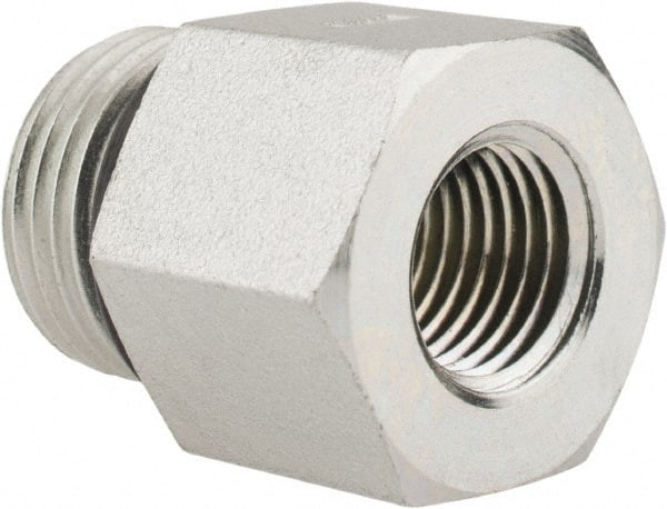 Parker Hannifin 3/416 Male 1/4 Female Male Straight Thread ORing x Female NPTF 7/8" Hex