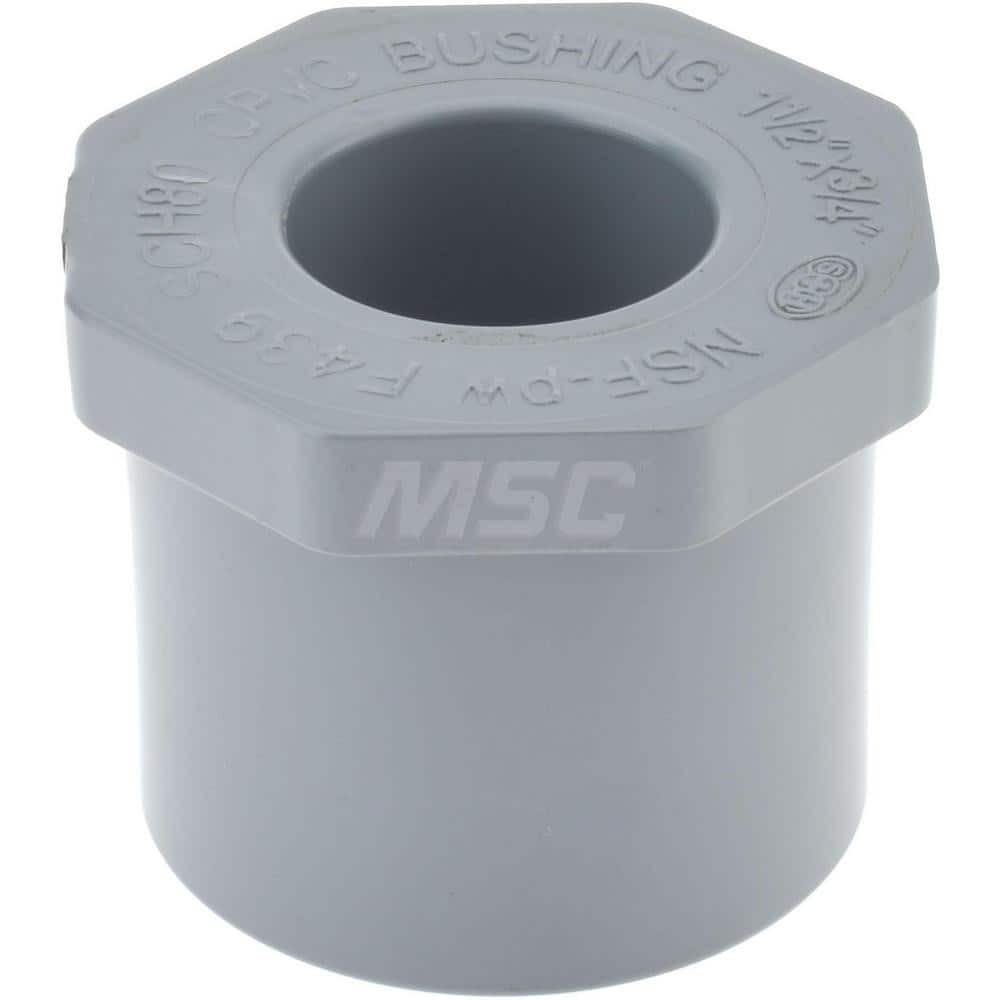 PROSOURCE 11/2 x 3/4" CPVC Plastic Pipe Bushing Schedule 80, Spig x Slip End Connections