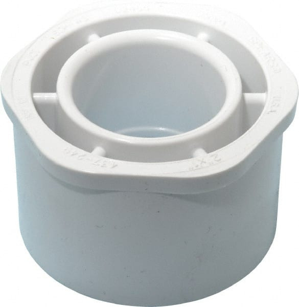 Value Collection 2 x 1" PVC Plastic Pipe Bushing Schedule 40, Spig x Slip End Connections 437