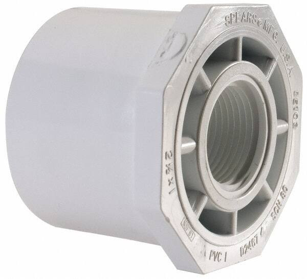 Value Collection 21/2 x 1" PVC Plastic Pipe Bushing Schedule 40, Spig