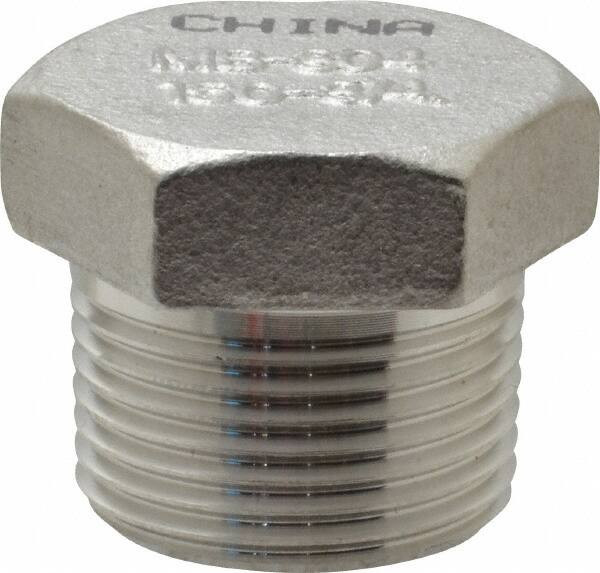 Merit Brass 3/4" 304 Stainless Steel Pipe Hex Head Plug MNPT Ends, 150 ...